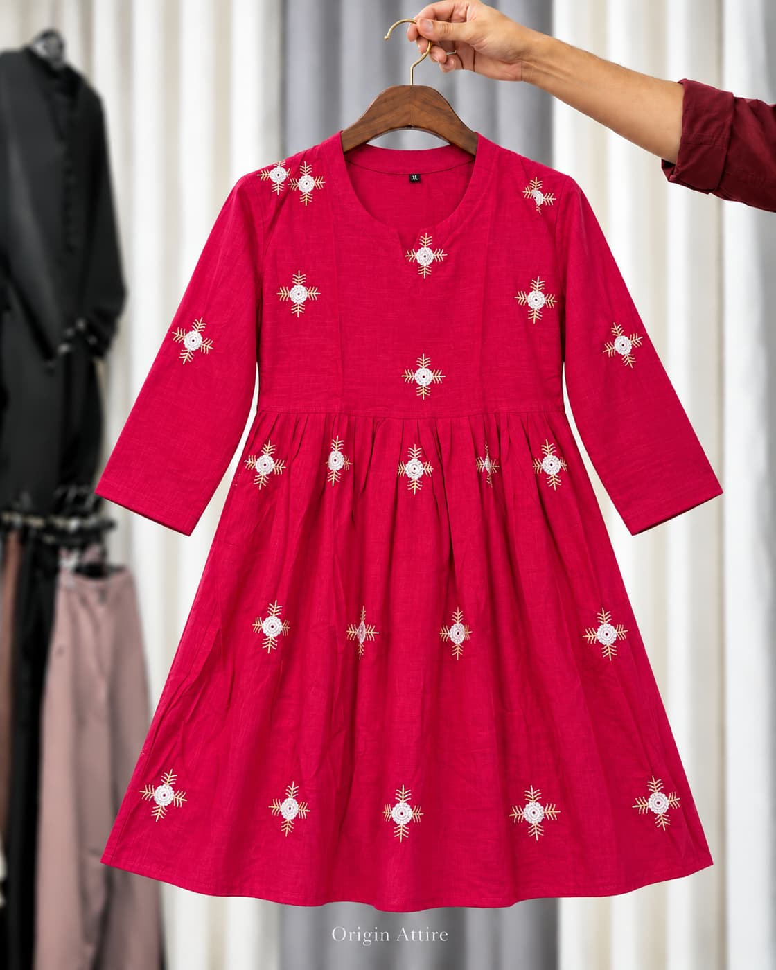 Embroidered Flared Kurti 0