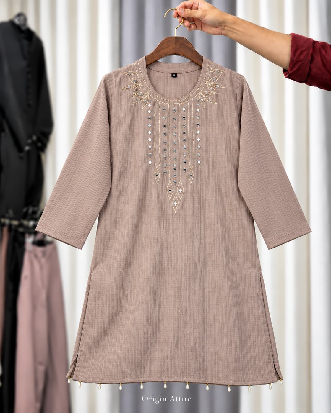 Mirror Embroidered Kurti 0