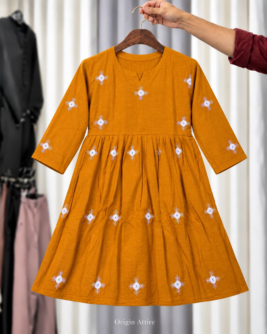 Embroidered Flared Kurti 0
