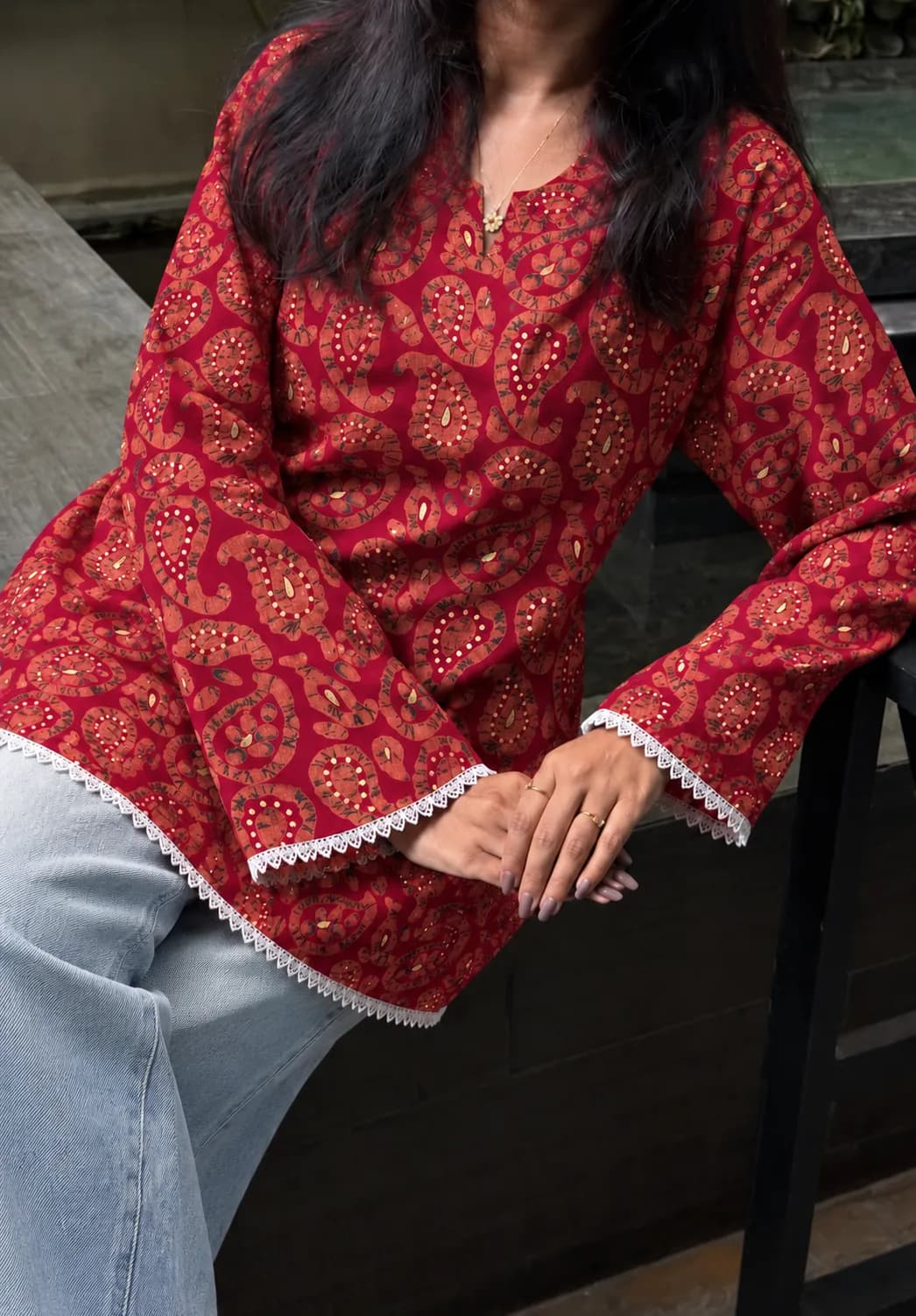 Floral Printed Kurti 0